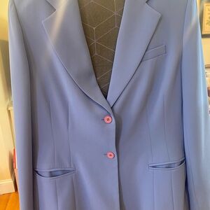 Women's Blue Blazer with Pink Buttons
